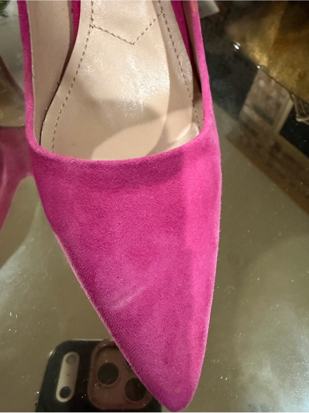 Charles by Charles David Hot Pink Suede Pointed-Toe Pumps size 8.5 - Picture 4 of 9